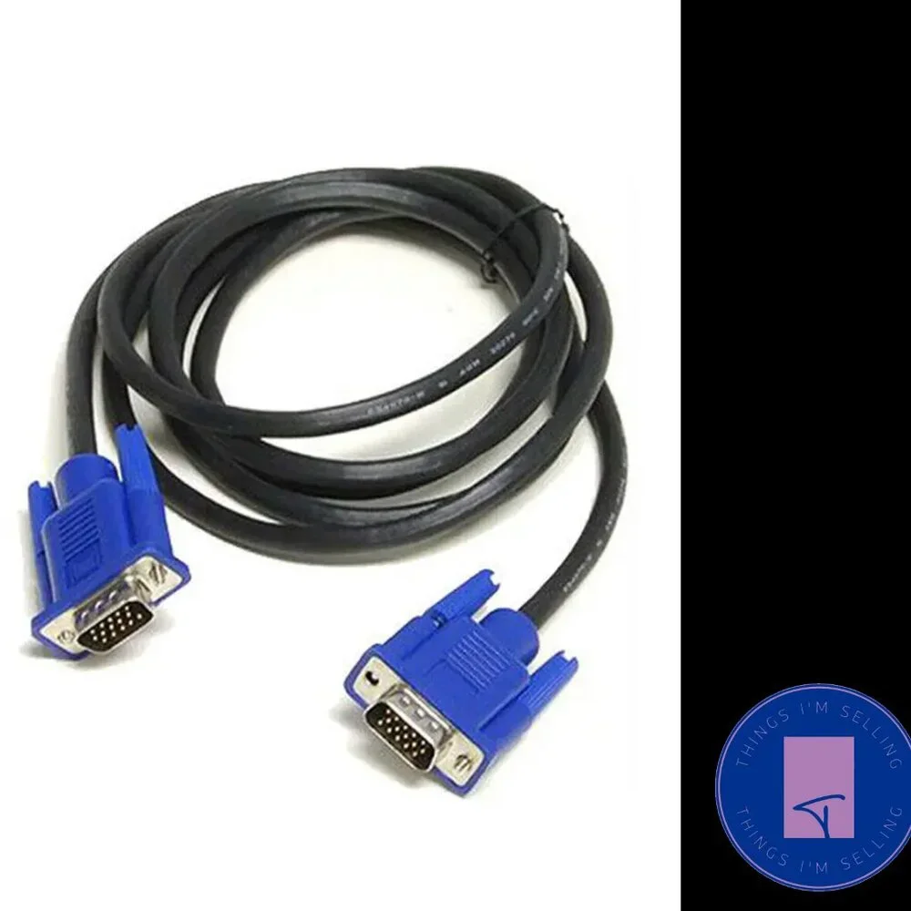 1.5M 15 PIN VGA TO VGA Cable For LED LCD TV Monitor PC projector USB DOCK HDTV